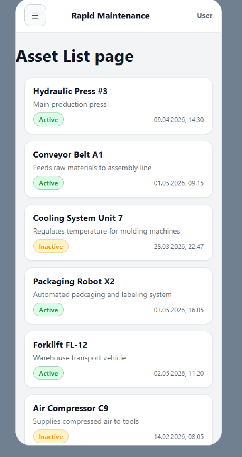 Asset list (v1)